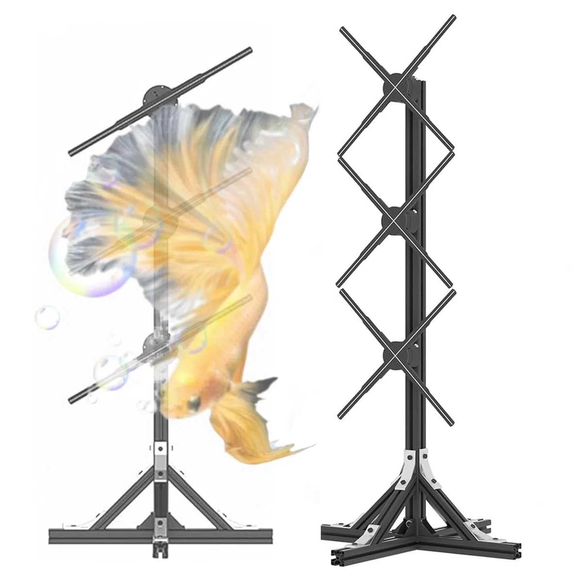3D Hologram Projector Hologram Indoor Fan Wall with Stand 1X3 Video Animation Advertising Display Wall for Human Size für Werbung,Ausstellung,Geschäft P50