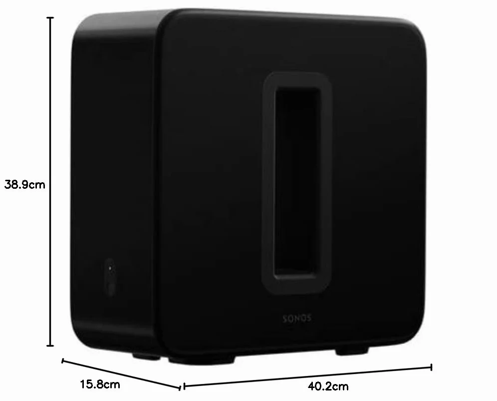 Sonos Sub Gen.3 Schwarz – Leistungsstarker WLAN Subwoofer für tiefe Bässe