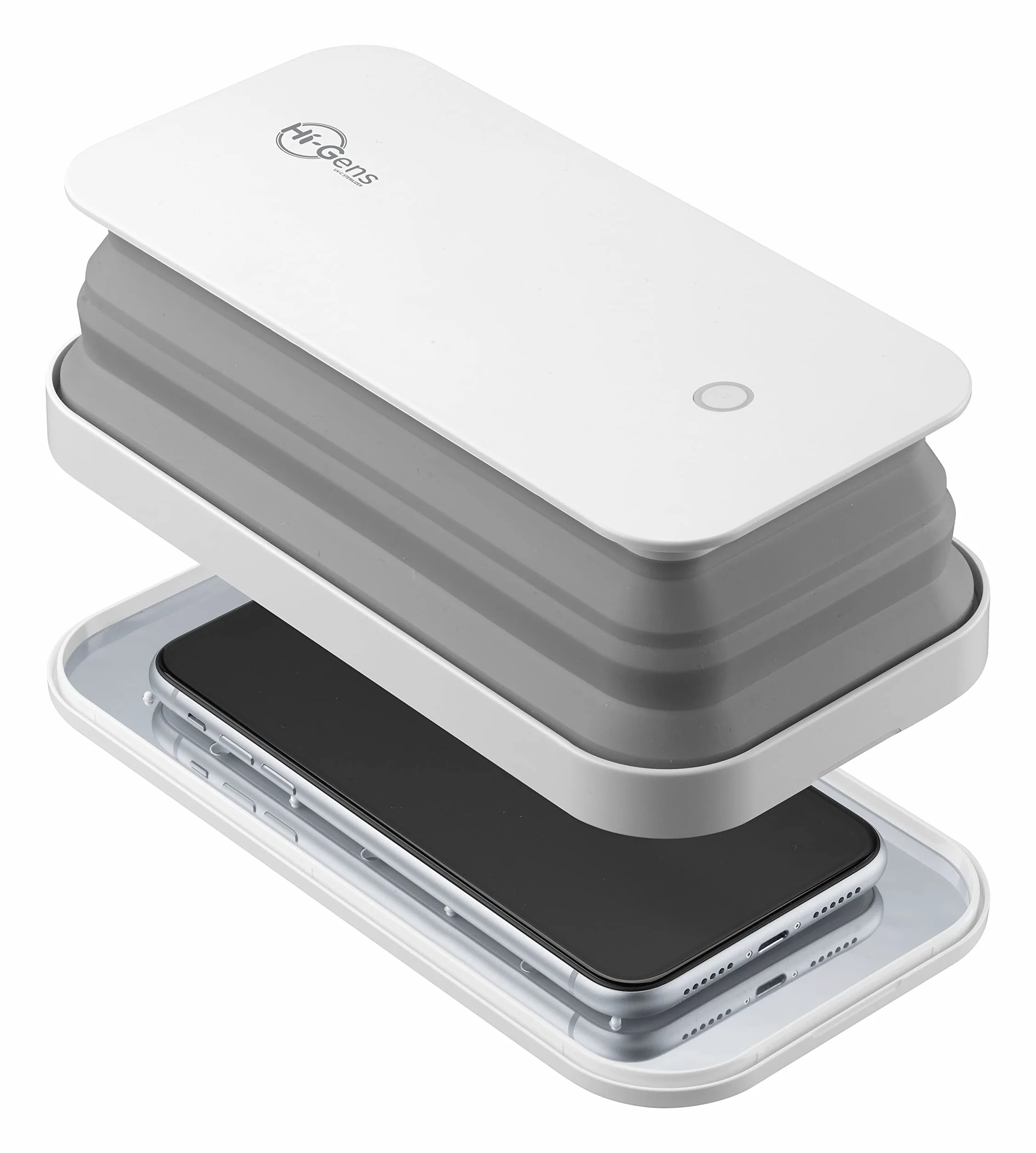 cellularline - UV-C Desinfektionsgerät, LED-Sterilisator zur Sterilisation des Smartphones, mit Ultraviolettlicht-Emission (UV-C), sterilisiert 99,9% der Bakterien