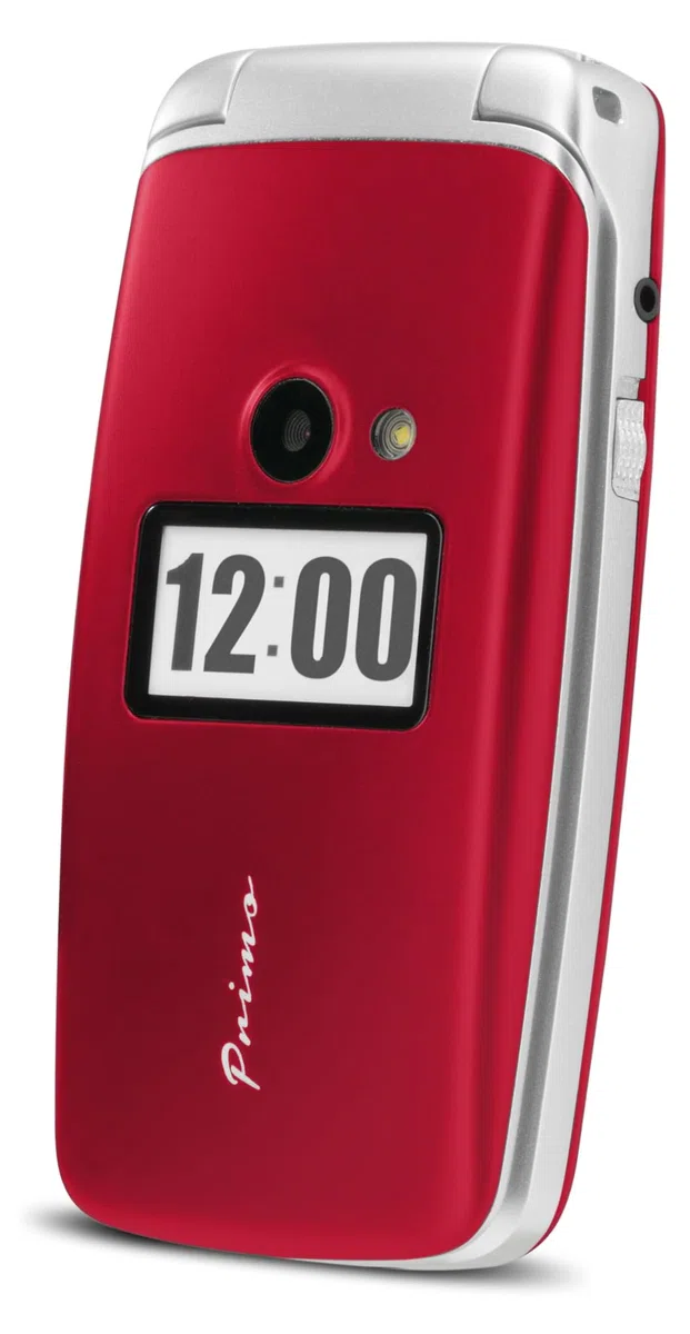 Primo 360014 by Doro Großtastenhandy mit Tischladestation rot
