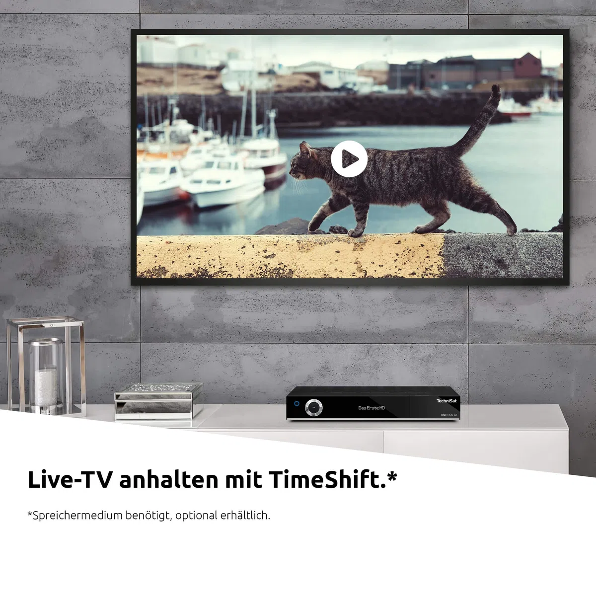 TechniSat DIGIT ISIO S2 - HD Sat-Receiver mit Twin-Tuner (HDTV, DVB-S2, PVR Aufnahmefunktion via USB oder im Netzwerk, Smart-TV, CI+, HDMI, App-Steuerung, UPnP-Livestreaming) schwarz, 0000/4756