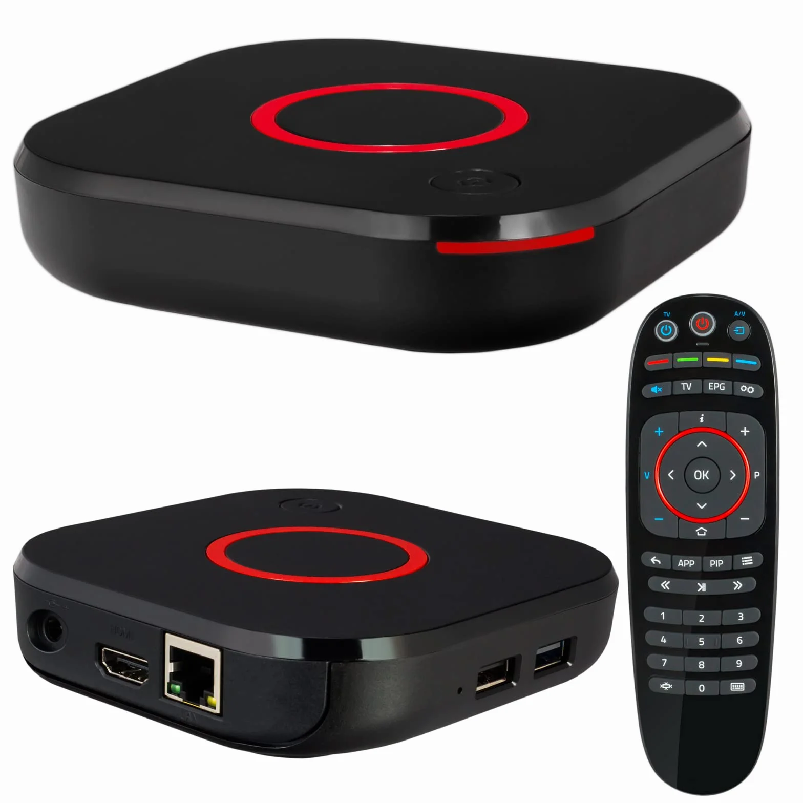 MAG 544w3 Original Infomir & hb-digital 4K Set Top Box Multimedia Player Internet TV Receiver UHD 60FPS 2160p@60 FPS HDMI 2.1 4K- und HEVC-Unterstützung USB3.0 4X ARM Cortex-A35 + HDMI Kabel