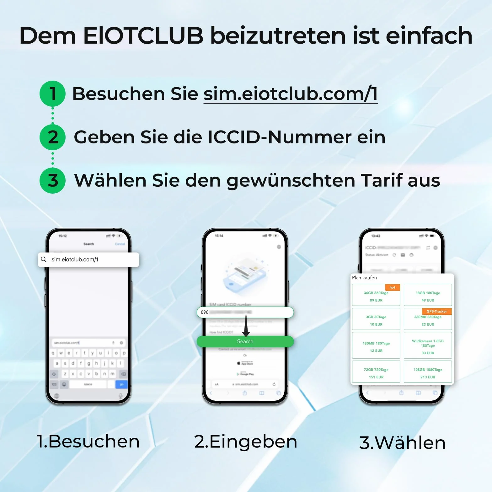 EIOTCLUB 12GB Daten SIM Karte 360 Tage IoT Prepaid Internet SIM 4G LTE 5G Vodafone O2 Netz Deutschland EU