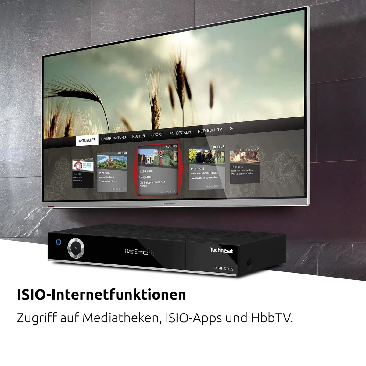 TechniSat DIGIT ISIO S2 - HD Sat-Receiver mit Twin-Tuner (HDTV, DVB-S2, PVR Aufnahmefunktion via USB oder im Netzwerk, Smart-TV, CI+, HDMI, App-Steuerung, UPnP-Livestreaming) schwarz, 0000/4756