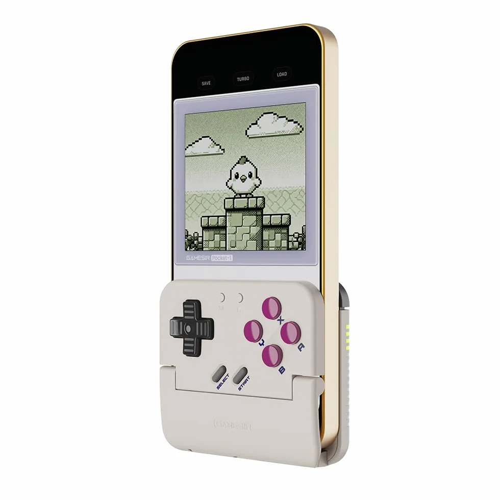 GameSir Pocket Taco Verticaler Mobiler Gaming-Controller - Retro Arcade Bluetooth Gamepad für Android, 600mAh Akku, Weiß