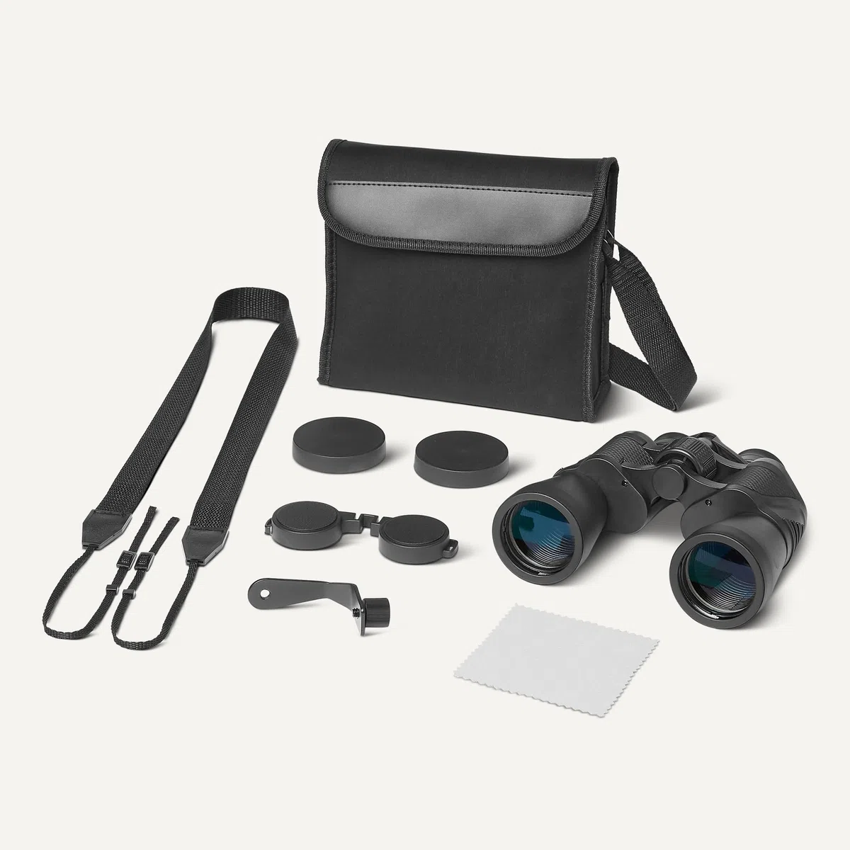 Amazon Basics 7x50 Fernglas Mit Hoher Vergrößerungsleistung, Weitem Sichtfeld, FMC-Optik, Kompatibel Mit Stativen, Schwarz, 1er-Pack