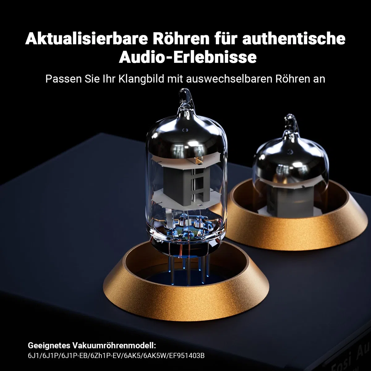 Fosi Audio Box X2 Phono Vorverstärker für MM Plattenspieler, Stereo Röhrenvorverstärker HiFi Mini Vakuum Vorverstärker mit Gain-Regelung, inkl. 12V DC Netzteil