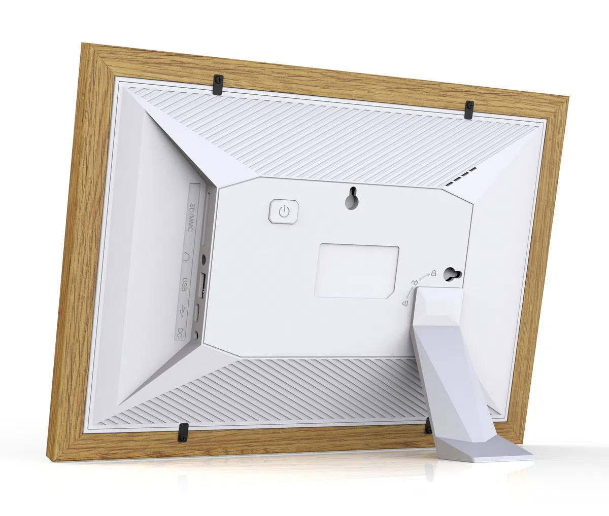Cytem Digitaler Bilderrahmen 10.1 Zoll WLAN Frameo 32GB Speicher IPS-Touchscreen 1280x800 Holzoptik MDF