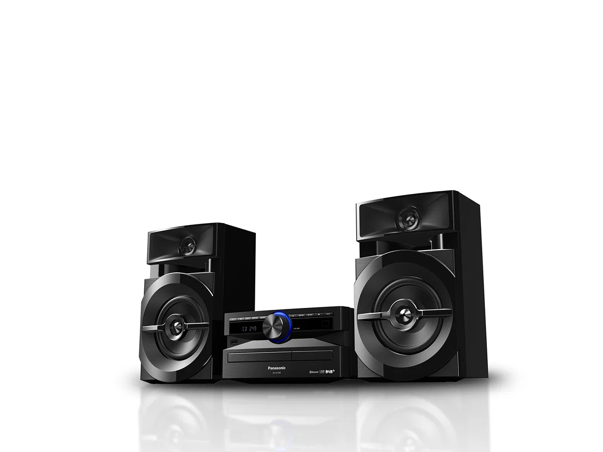 Panasonic SC-UX104EG-K CD-Micro-Musik (Bluetooth, Tuner (DAB+/FM), USB, AUX-IN, DJ Jukebox, 300 Watt RMS) schwarz