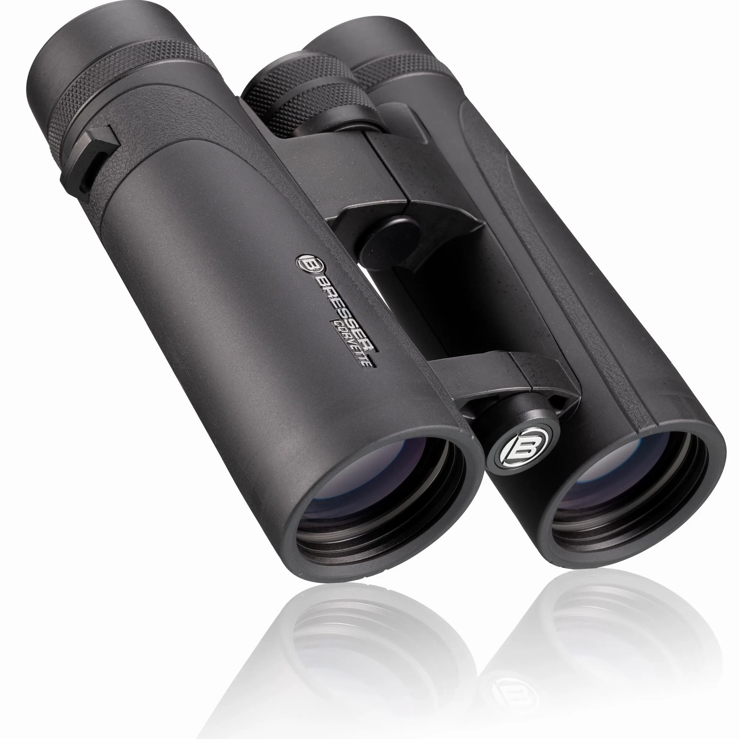 Bresser Fernglas Corvette 10x42 wasserdicht mit Nitrogenfüllung, BaK-4 Glas Prismen, LE-Okularen für angenehme Nutzung, Mehrschichtvergütung und Nylontragetasche