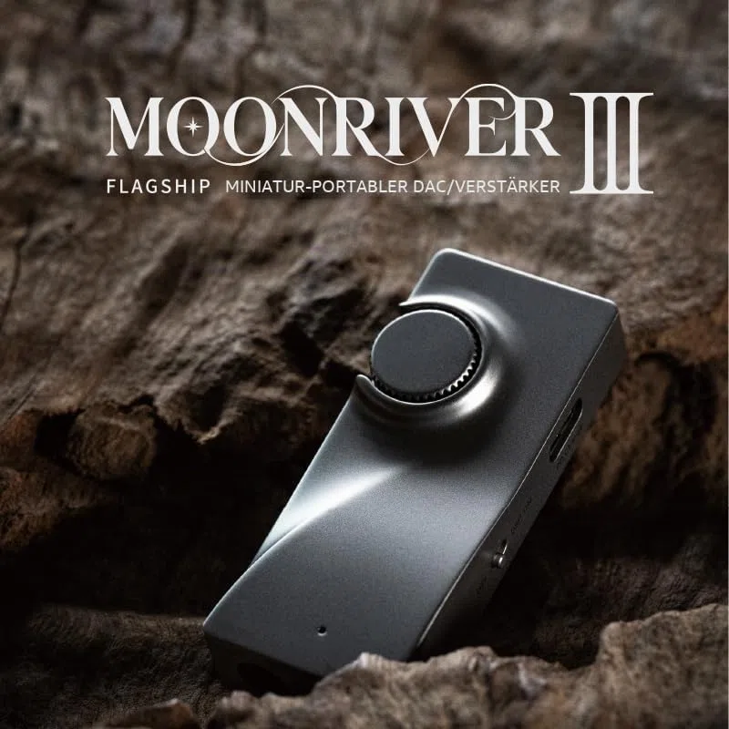 Moondrop Moonriver 3 Kopfhörer-Verstärker, 32 Bit/384 kHz, PCM-Dekodierung, abnehmbares Typ-C-Kabel, 3,5 mm + 4,4 mm Ausgang