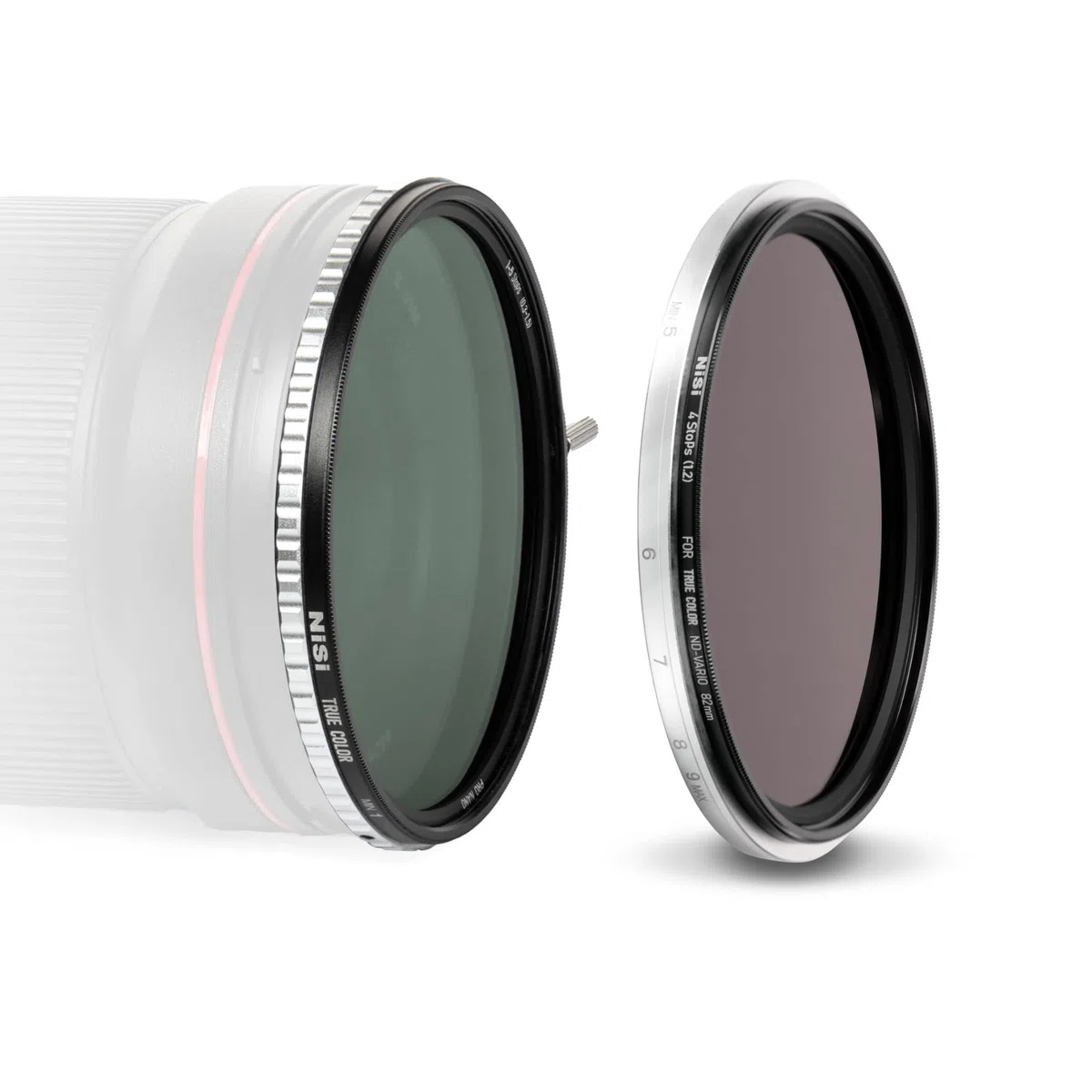NiSi 82mm Swift VND Kit - True Color 1-5 Blenden Variable ND Filter + ND16 (4 Blenden) Neutral-Graufilter
