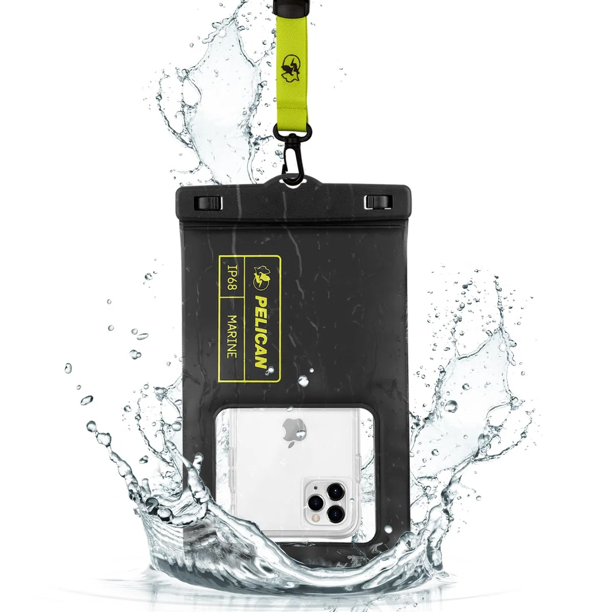 Pelican Marine IP68 wasserdichte Handyhülle XL-Größe schwimmend iPhone 15 Pro Max 14 Pro Max 13 Pro Max 12 S23 Ultra Pixel 8 abnehmbares Umhängeband