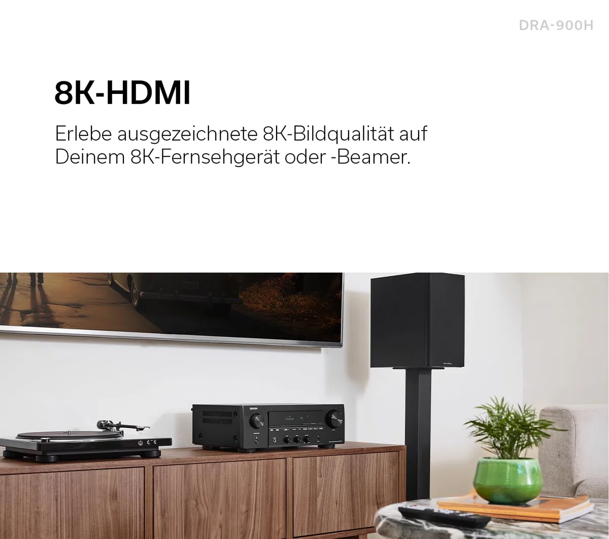 Denon DRA-900H 2.2-Kanal 145W 8K-AV-Verstärker mit HEOS Built-in