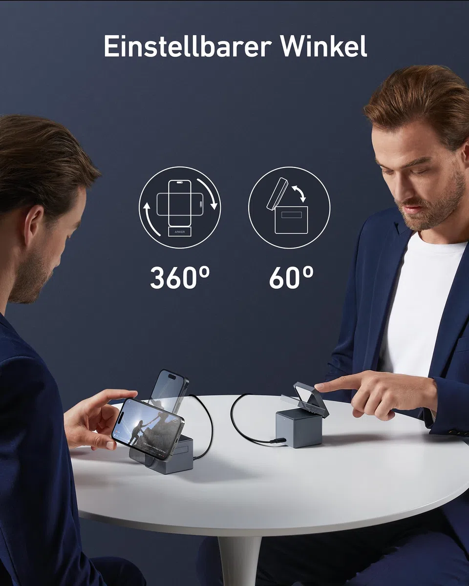 Anker 3-in-1 Cube mit MagSafe, 15W kabellose Höchstladeleistung, Kompatibel mit iPhone 17/16/15/14/13/12 Serien, Apple Watch Serie 1-7 / SE, und AirPods Pro / 3/2 (Inklusive 30W Netzteil)