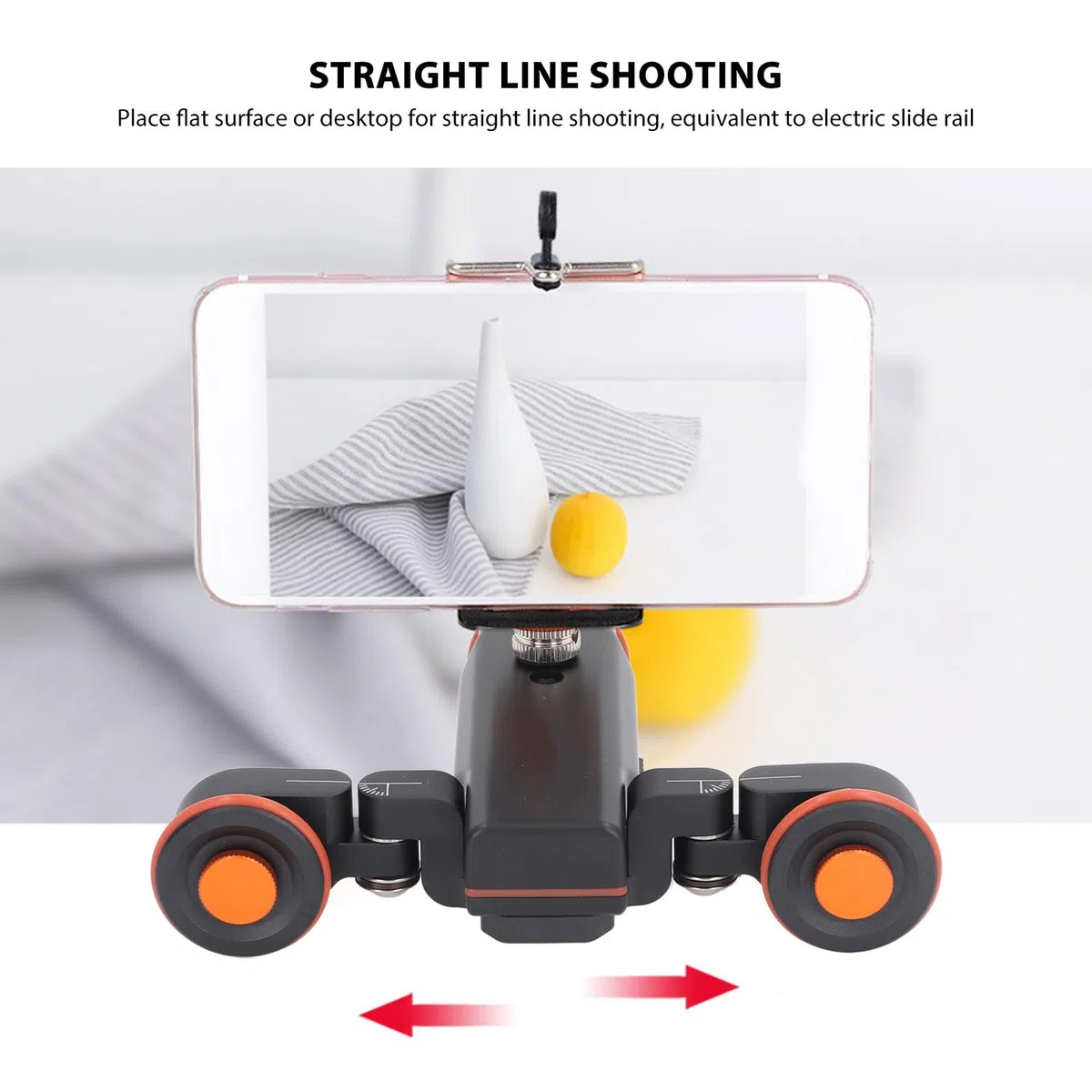 Kamera -Schieberegler Dolly Fernbedienungssteuerlast 6.6lbs 3 Geschwindigkeit Rotatable Video Dolly für Kamera -Smartphone