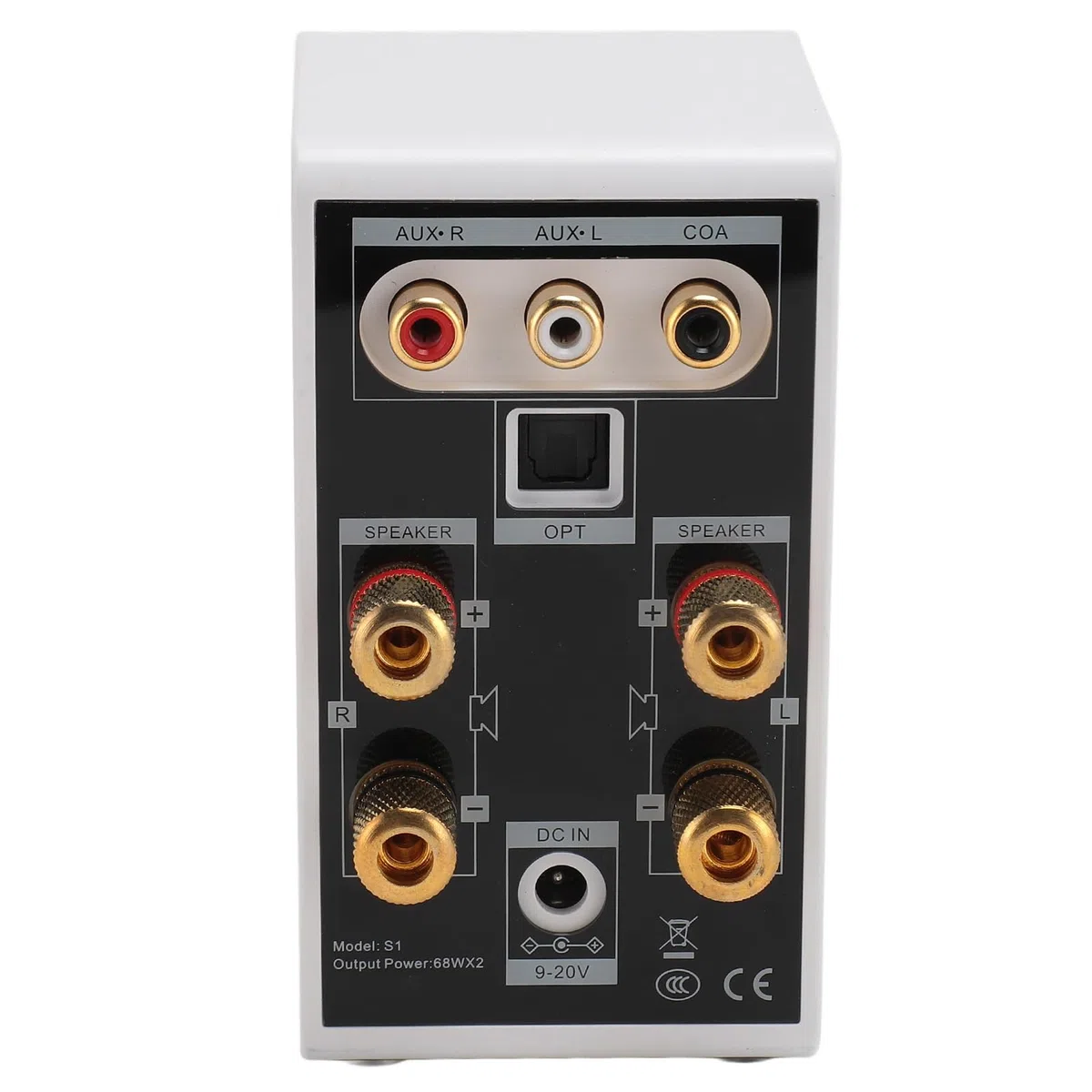 Digitaler Stereoverstärker mit Optischem, Koaxialem und USB-Eingang für Fernseher, Computer, Kabelloser Hi-Fi-Audioempfänger (Black)