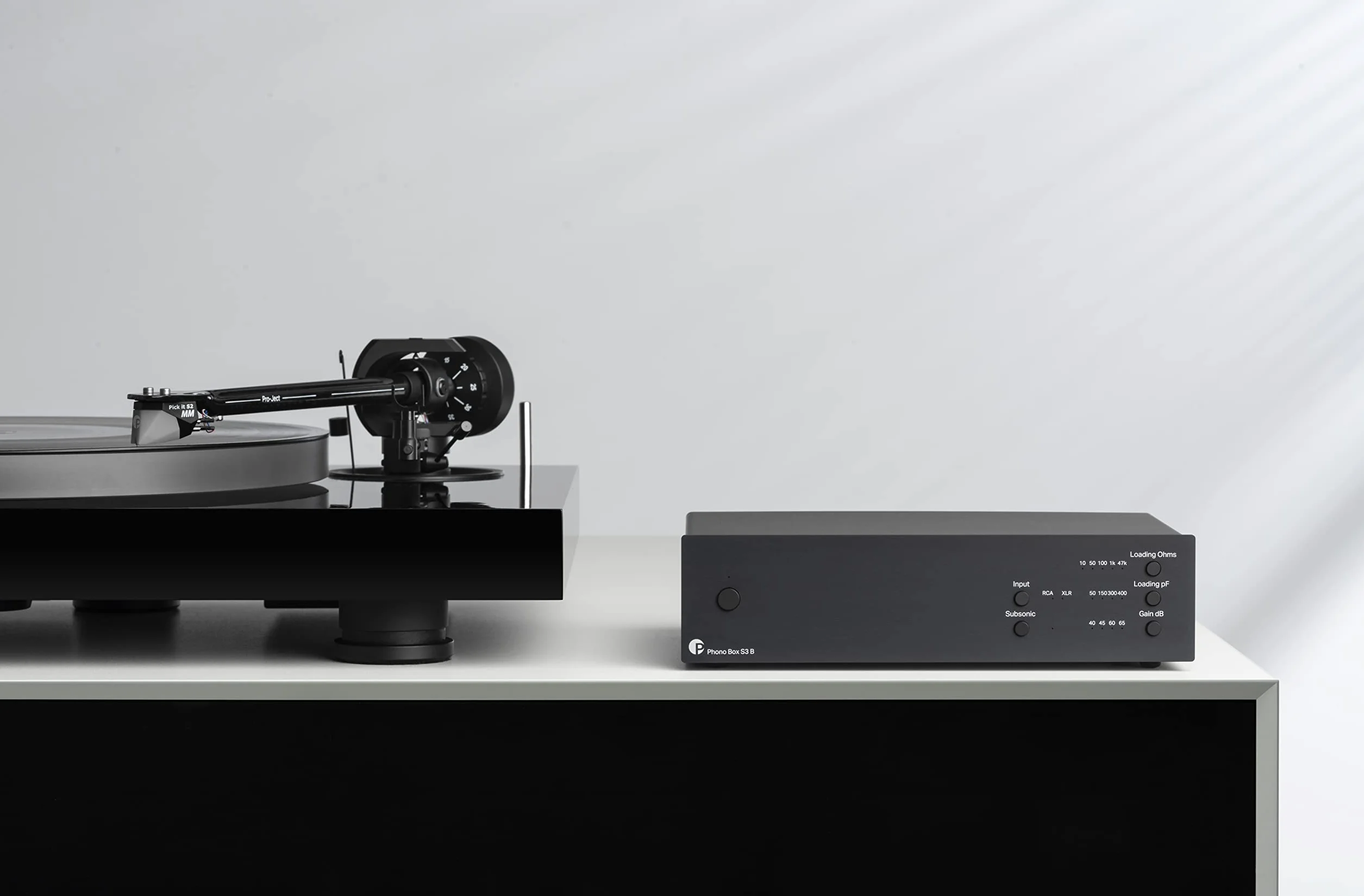 Phono Box S3 B, Symmetrischer audiophiler Phono-Vorverstärker, Schwarz