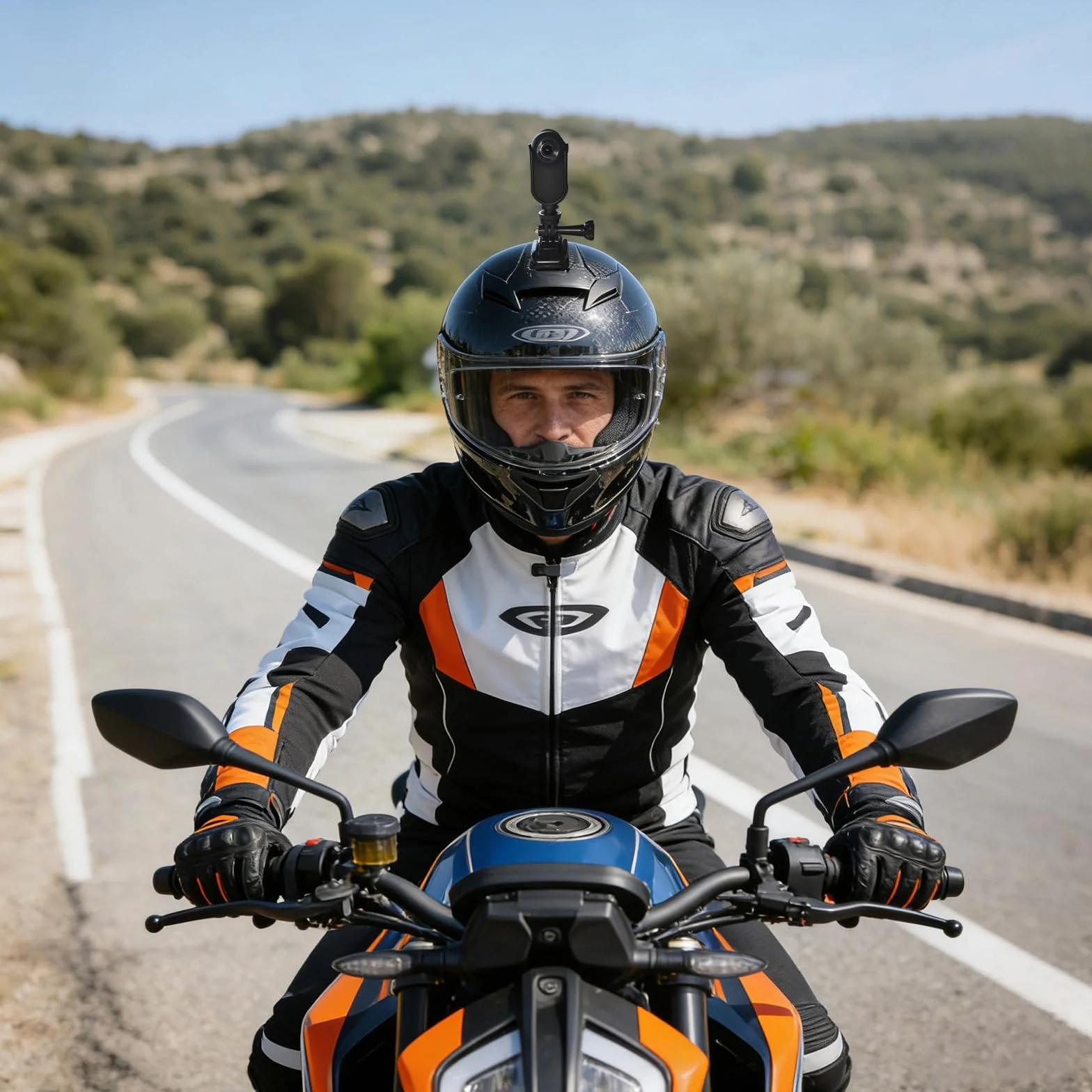 1080P Mini Action Cam, Daumengroße Helmkamera Motorrad, Bodycam Körperkamera Mini mit integriertem 32GB Speicher, POV Kamera für Radfahren, Reisen und Outdoor Abenteuer(Matt Schwarz)