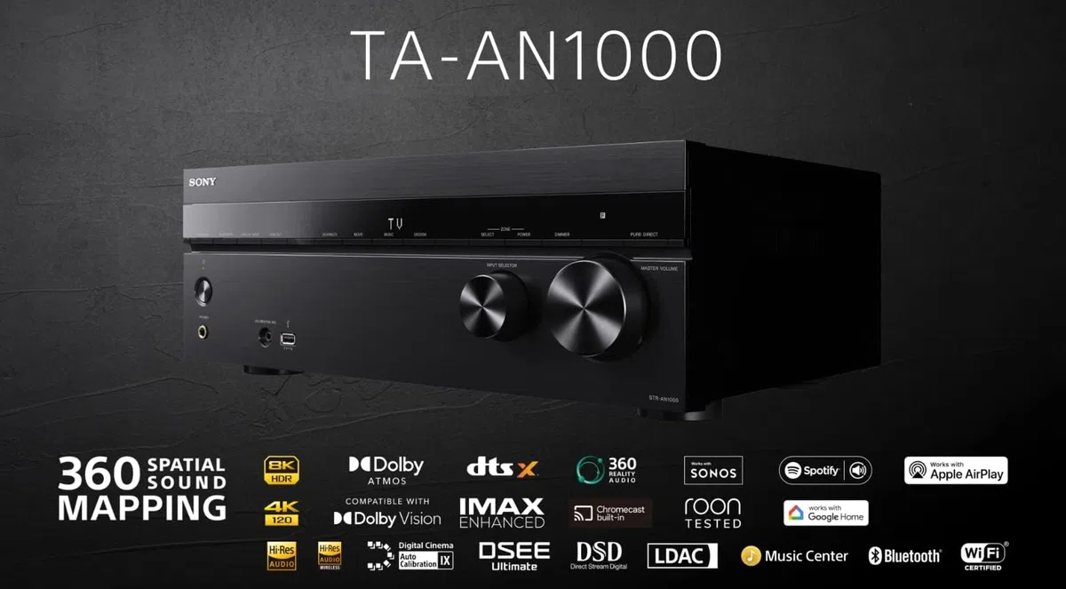 Sony TA-AN1000 7.2 Channel 8K A/V Verstärker, schwarz