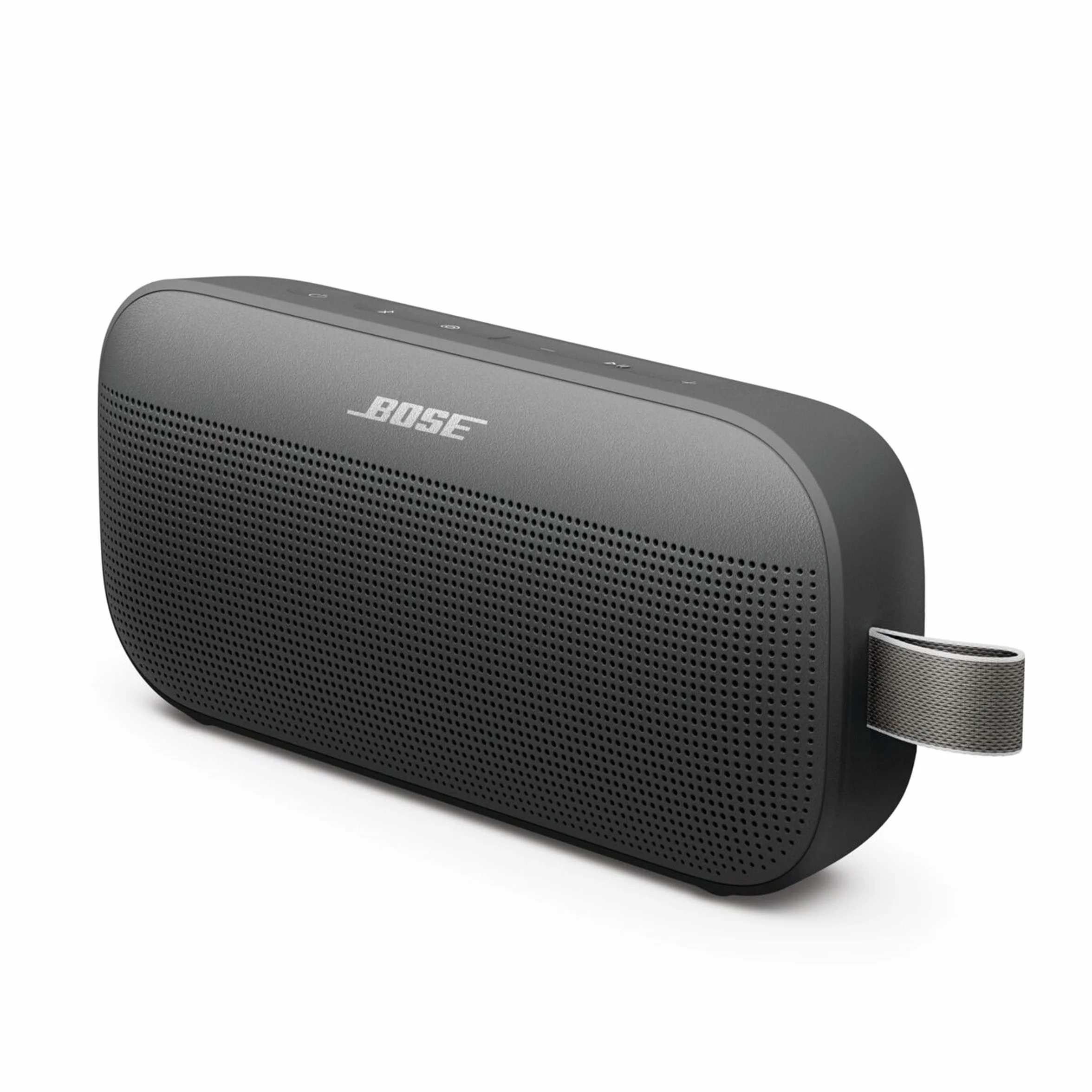 Bose SoundLink Flex Tragbarer Bluetooth Lautsprecher (2. Gen.), Tragbarer Outdoor Lautsprecher, wasserdicht und staubdicht, mit naturgetreuem Klang, bis zu 12 Stunden Akkulaufzeit, Schwarz