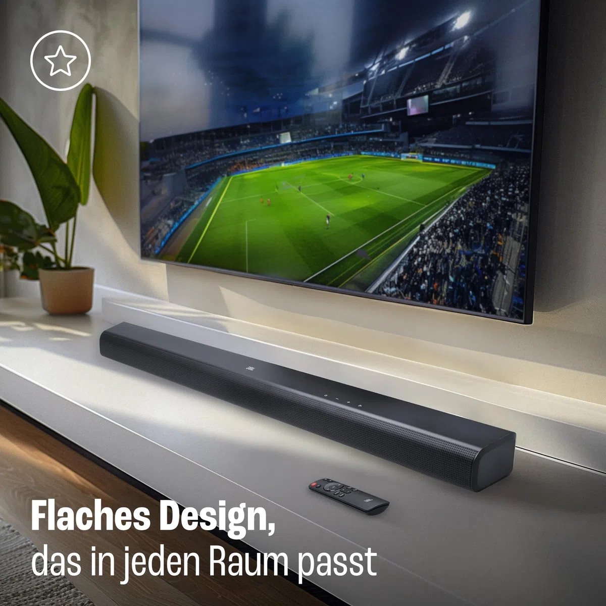 JBL Cinema SB 510 3.1-Kanal-Soundbar mit integriertem Subwoofer Dolby Audio Bluetooth Schwarz