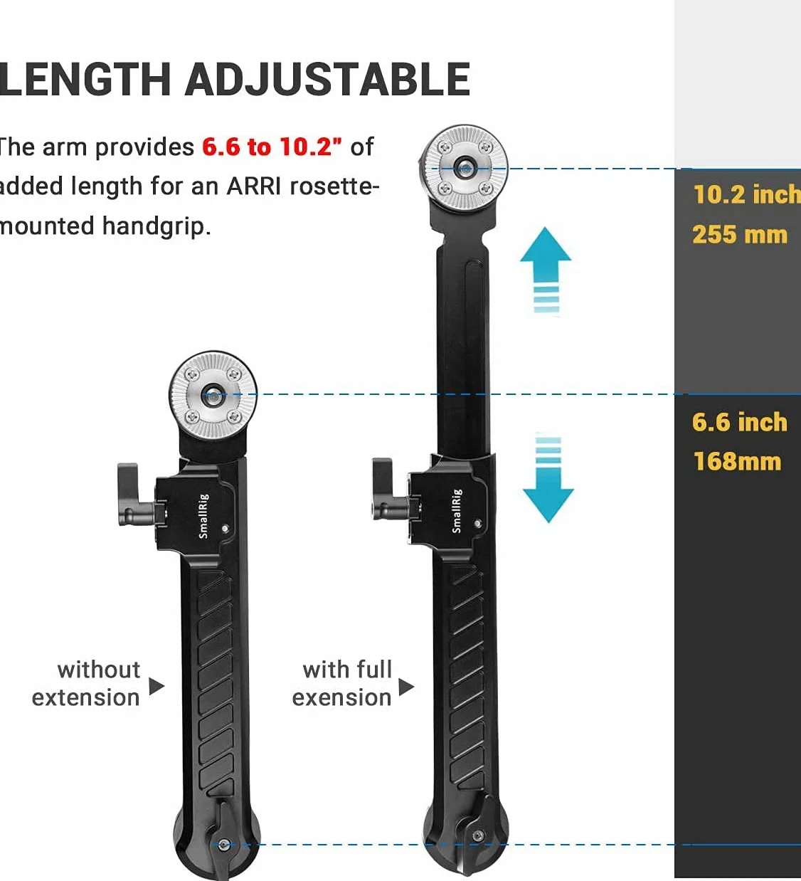 SMALLRIG Erweiterung Arm mit Rosette 1870 für Sony FS5 FS7 Grip