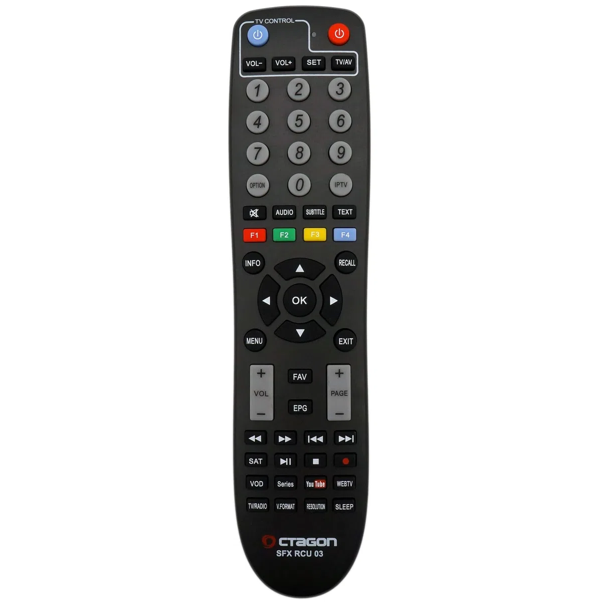 Octagon SFX6008 IP WL Full-HD H.265 HEVC, E2 Linux Set-Top Box & Smart Internet TV Receiver, Sat to Client Support, DLNA, YouTube, Web-Radio, 150Mbit WiFi intern, HDMI, schwarz