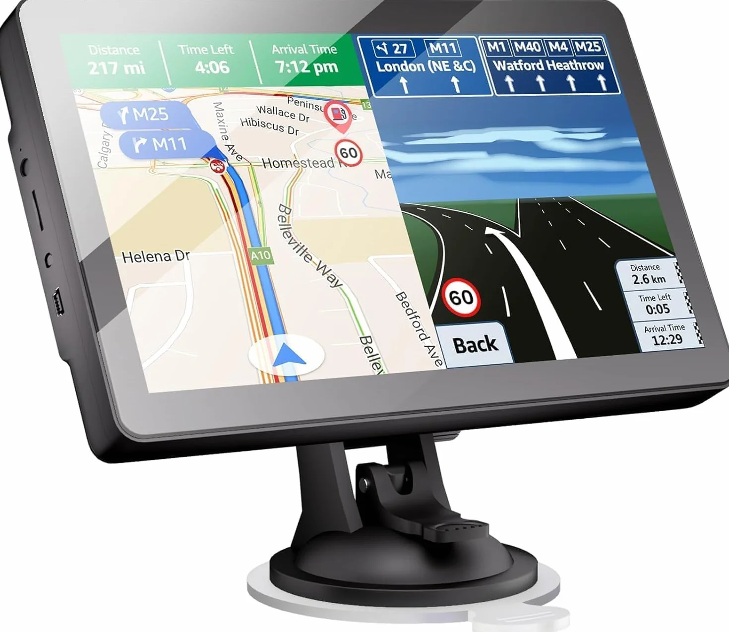 GPS-Navigationsgerät für Auto, 9 Zoll, Schwergewicht, Auto-Navigation mit HD-Touchscreen, multifunktional, Sprachführung 2026, EU-Kartographie installiert, lebenslang, für Auto, LKW, schweres Gewicht