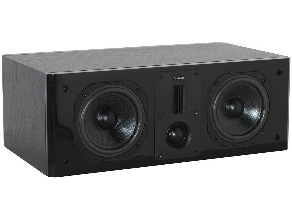 Dynavoice Definition DC-5 Center Lautsprecher 3-Wege Heimkino | 125W RMS | 36-32000 Hz | Hochglanz Schwarz Front, Matt Schwarz Gehäuse, Abnehmbare Stoffabdeckung | KEIN Bluetooth