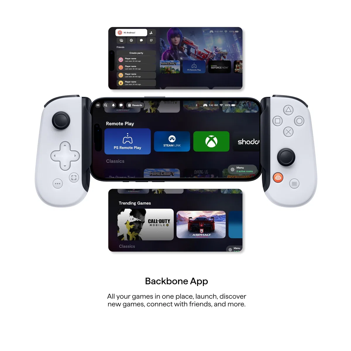 BACKBONE One Mobiler Gaming-Controller für das Android & iPhone 15/16 Series (USB-C) - PlayStation Edition - 2nd Gen - Verwandeln Sie Ihr Handy in eine Spielekonsole - Spiele Xbox, PlayStation & mehr