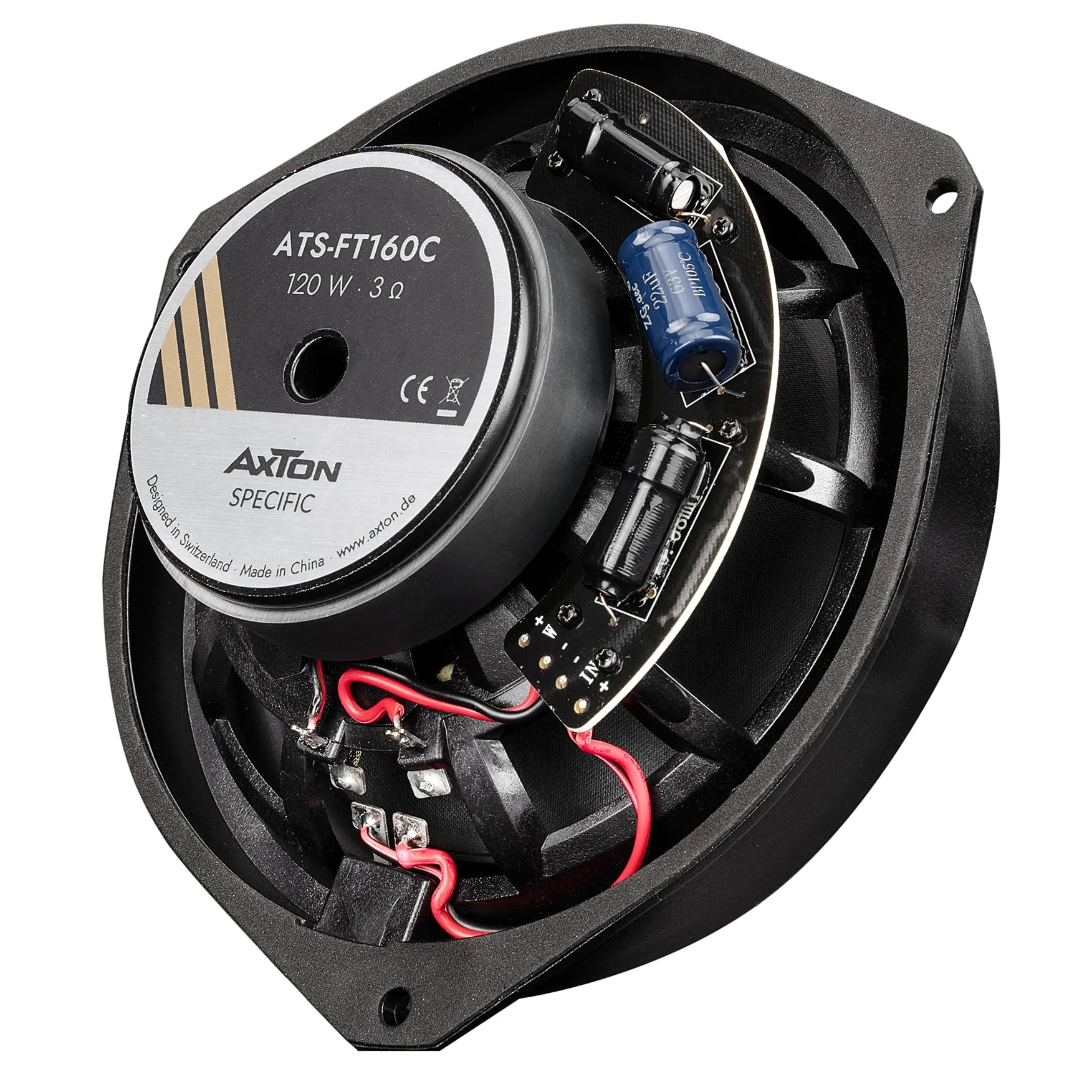 AXTON ATS-FT160C – Passgenaues 2-Wege Komponenten System, kompatibel mit FIAT Ducato Fahrzeugen, Plug & Play Front Auto Lautsprecher für Tür Einbau, 80 W RMS, 1 Paar
