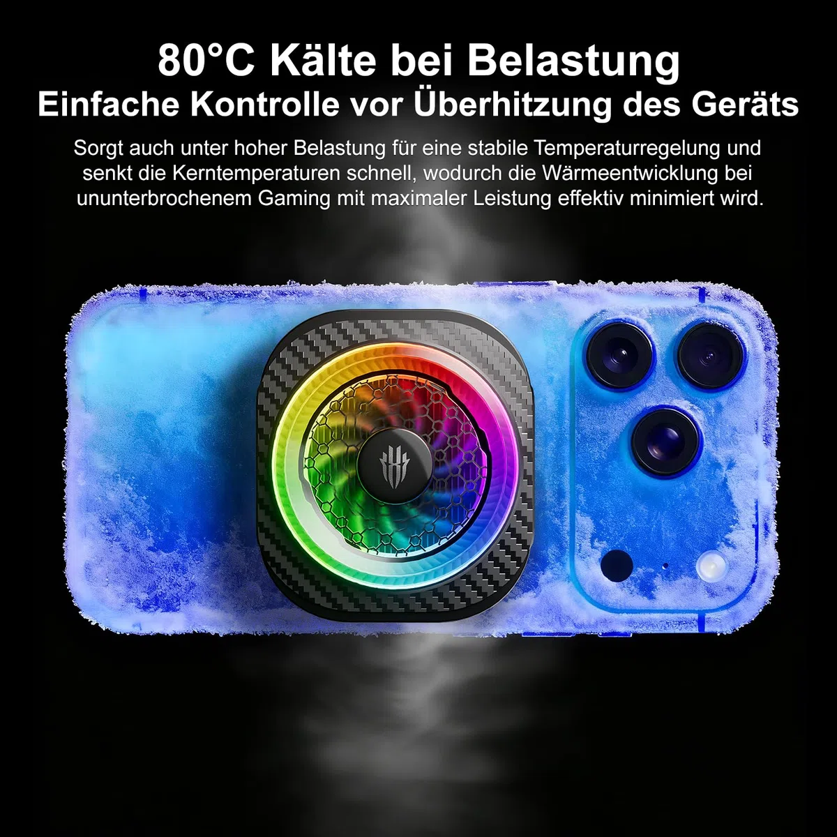 Nubia REDMAGIC 8 Pro Handy Kühler 36W Magnetischer & Clip Kühlventilator für iPhone Android iPad
