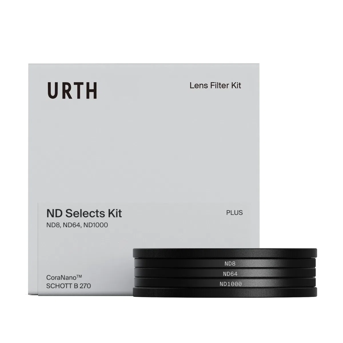 Urth 55 mm 3-in-1 ND8, ND64, ND1000 ND Filter Kit (Plus) — Neutraldichte 20-lagig nanobeschichtet, ultraflache Kamerafilter mit 2 Kappen