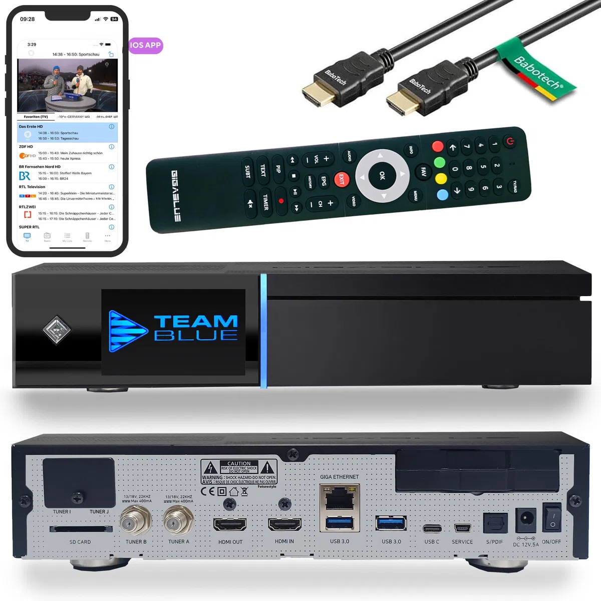 Gigablue UHD Quad Pro 4K Receiver 2 x DVB-S2 FBC SAT-Receiver inkl. HDMI Kabel