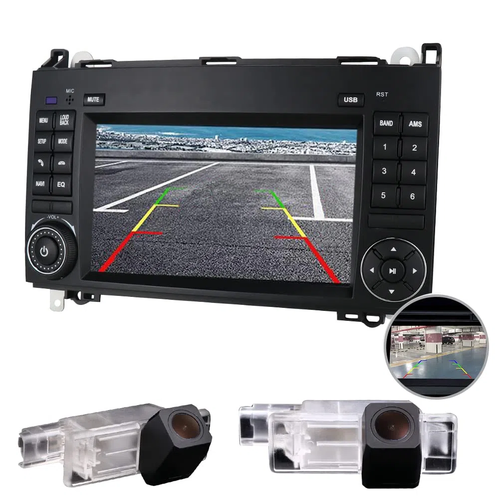 7'' Multimedia AHD GPS Navigation Canbus RDS Radio Audio Player Stereo CarPlay IOS Android+Rückfahrkamera Kompatibel mit Mercedes-Benz W169/W245/W639 W447/Vito/Viano/W906 Sprinter/V W Crafter Onwards