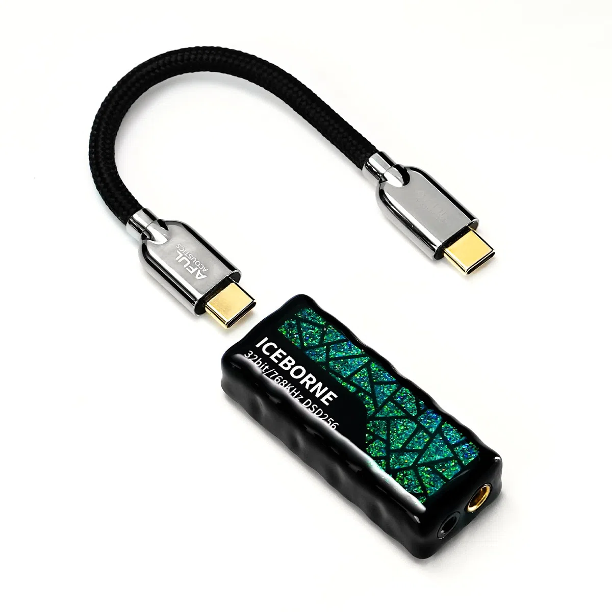 AFUL ICEBORNE tragbarer DAC-Kopfhörerverstärker CS43198 32 Bit 768 kHz PCM DSD256 USB 2.0 3,5mm 4,4mm Gehäuse aus Kunstharz