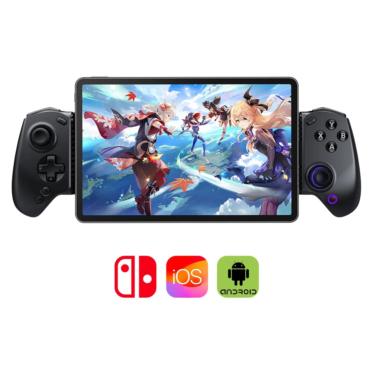 abxylute S8 Bluetooth Mobile Controller für iPhone15/16/17, iPad, Android-Handys, Tablets, Switch 1 & 2 – Drahtloses Gamepad mit Hall-Sensor Joystick, Hall-Sensor Trigger, Schwarz (black)