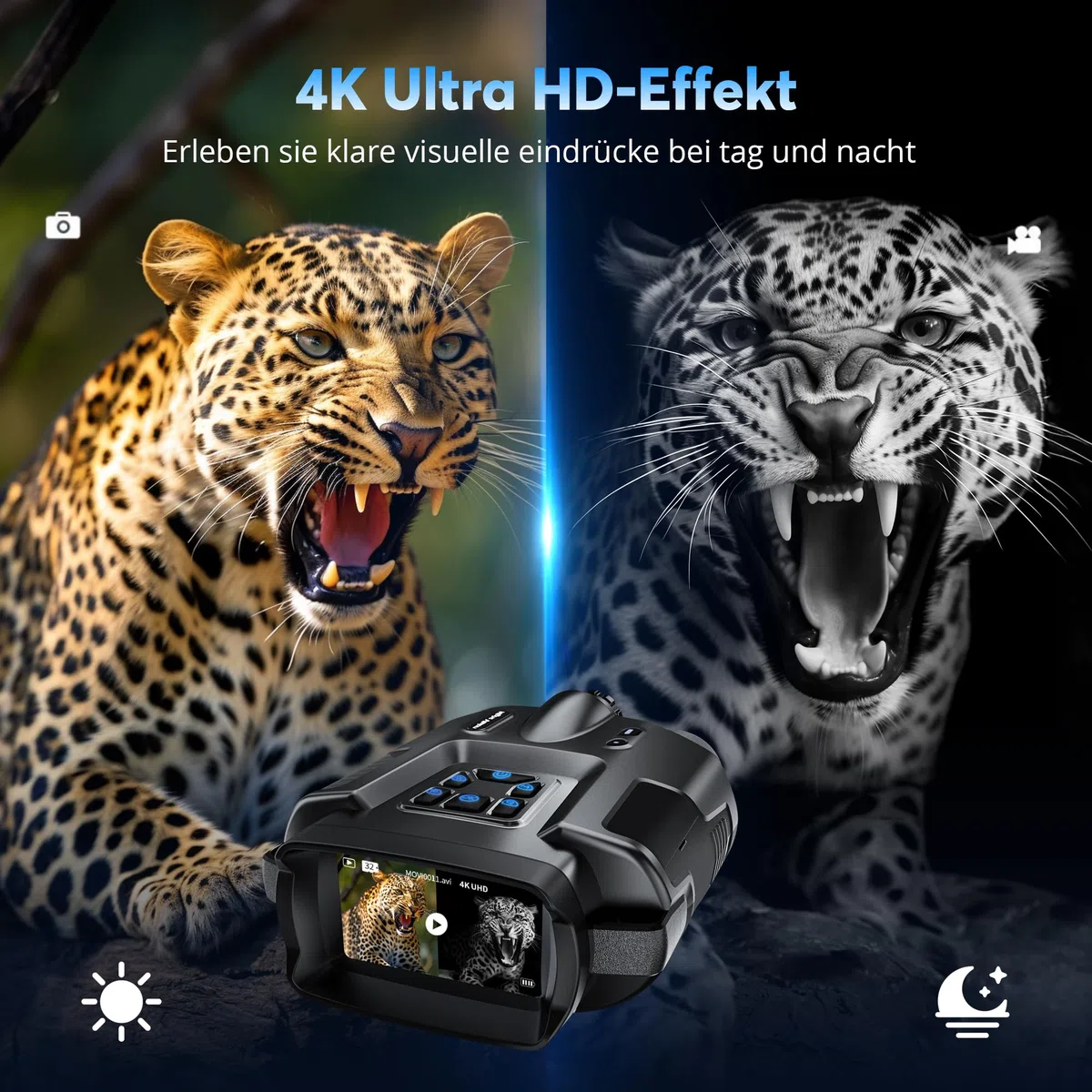Haokoo 4K Nachtsichtgerät Profi Z095, Schwarz