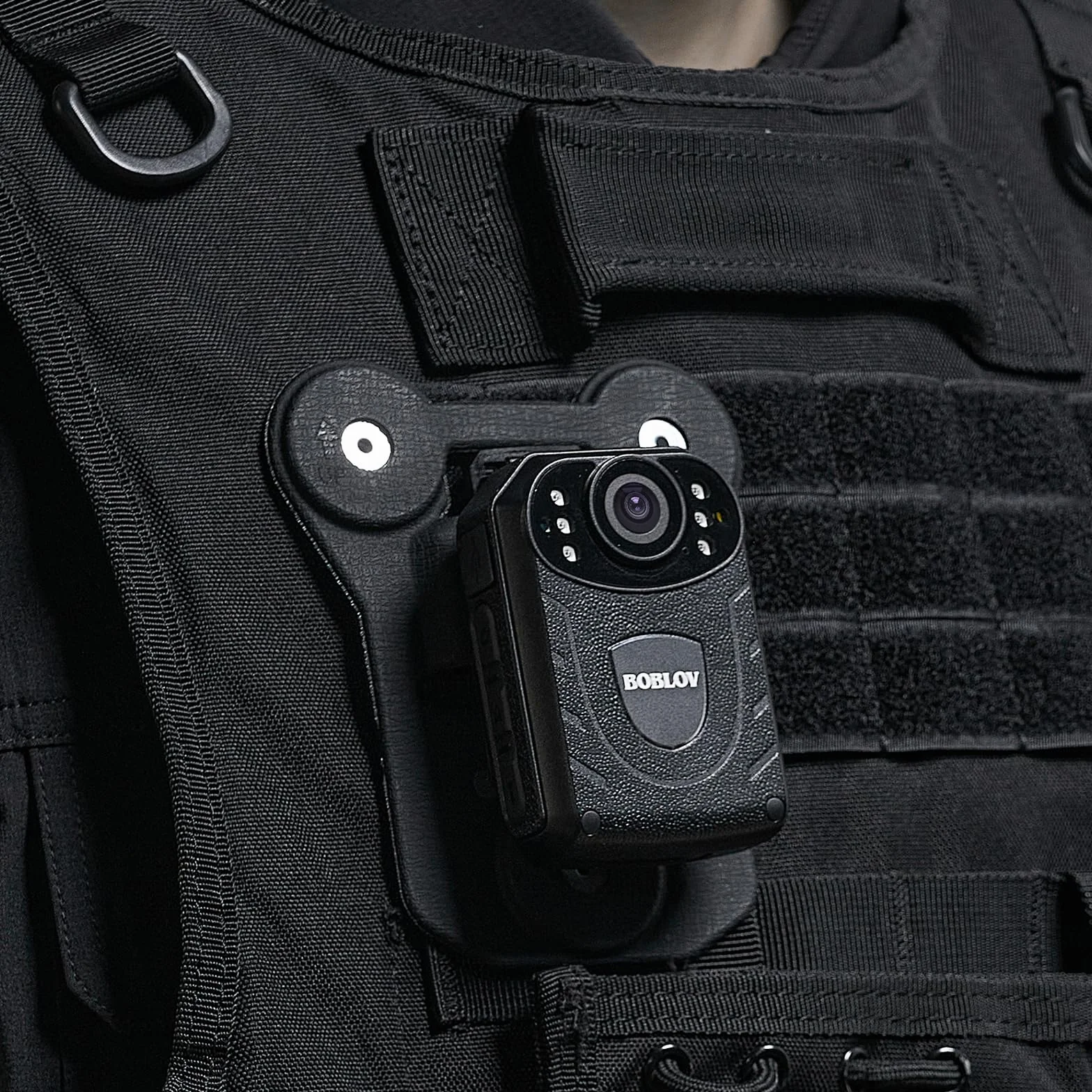 BOBLOV Magnetische Halterung für Körperkamera, 6-Magnet-Stil, Universeller Magnetischer Saugnapf-Clip, aus schwarzem Silikon, haftet an der Kleidung für universelle Body Cam Aller