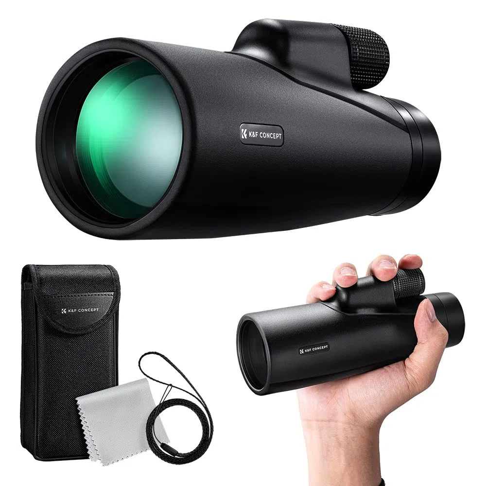 K&F Concept 12x50 Monokular HD BAK4 Prisma für Vogelbeobachtung Jagd Wandern