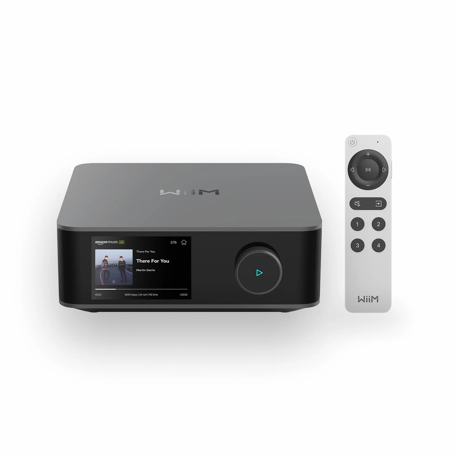 WiiM Amp Ultra Streaming-Verstärker 100W ESS ES9039Q2M DAC Dual TI TPA3255 Amps RoomFit EQ Touchscreen HDMI ARC Optisch RCA Space Grau