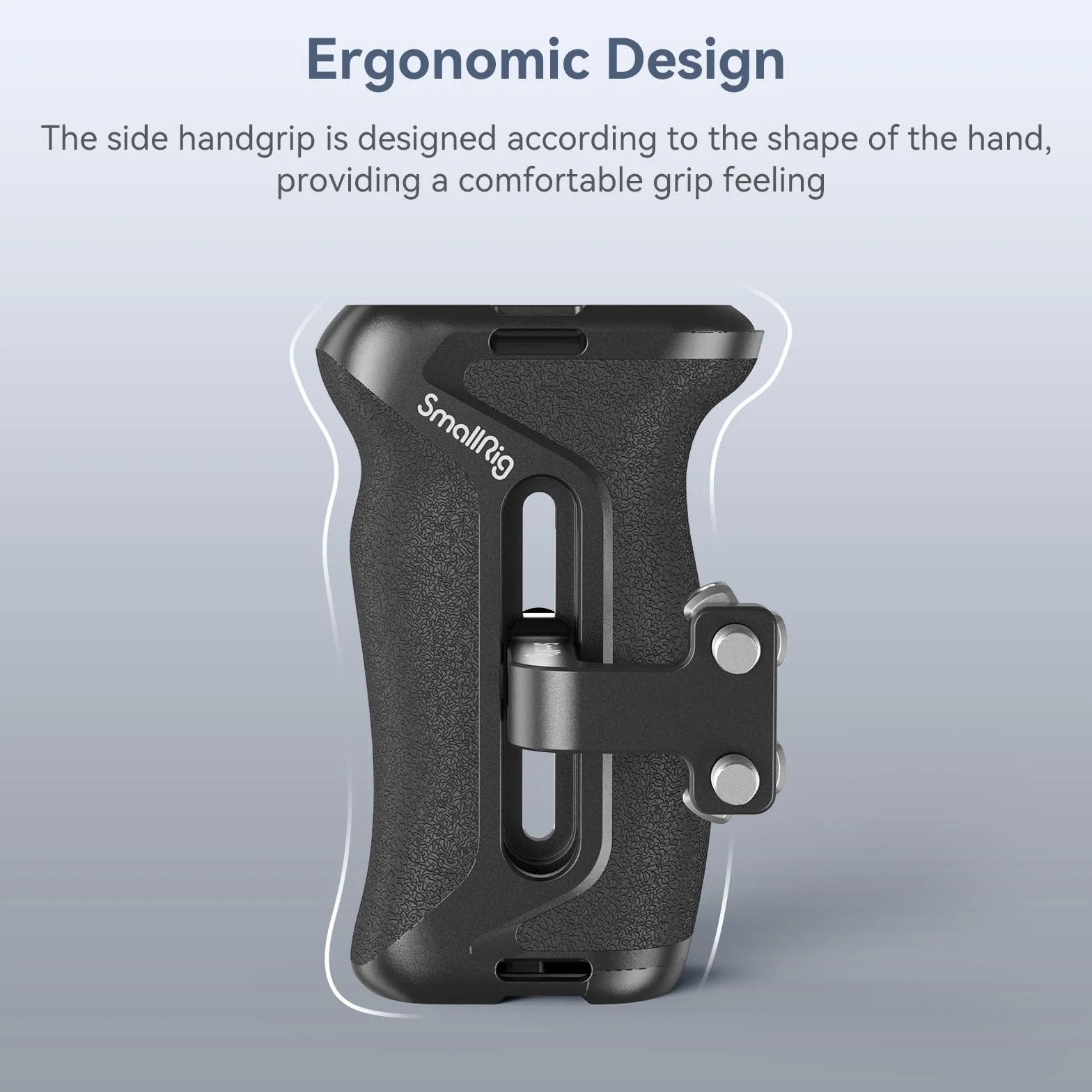 SMALLRIG 1/4" Seitengriff für Kamerakäfige, Aluminium Side Handle mit 1/4"-20 Gewindeloch, Kaltschuh, 36 mm verstellbar – 4015