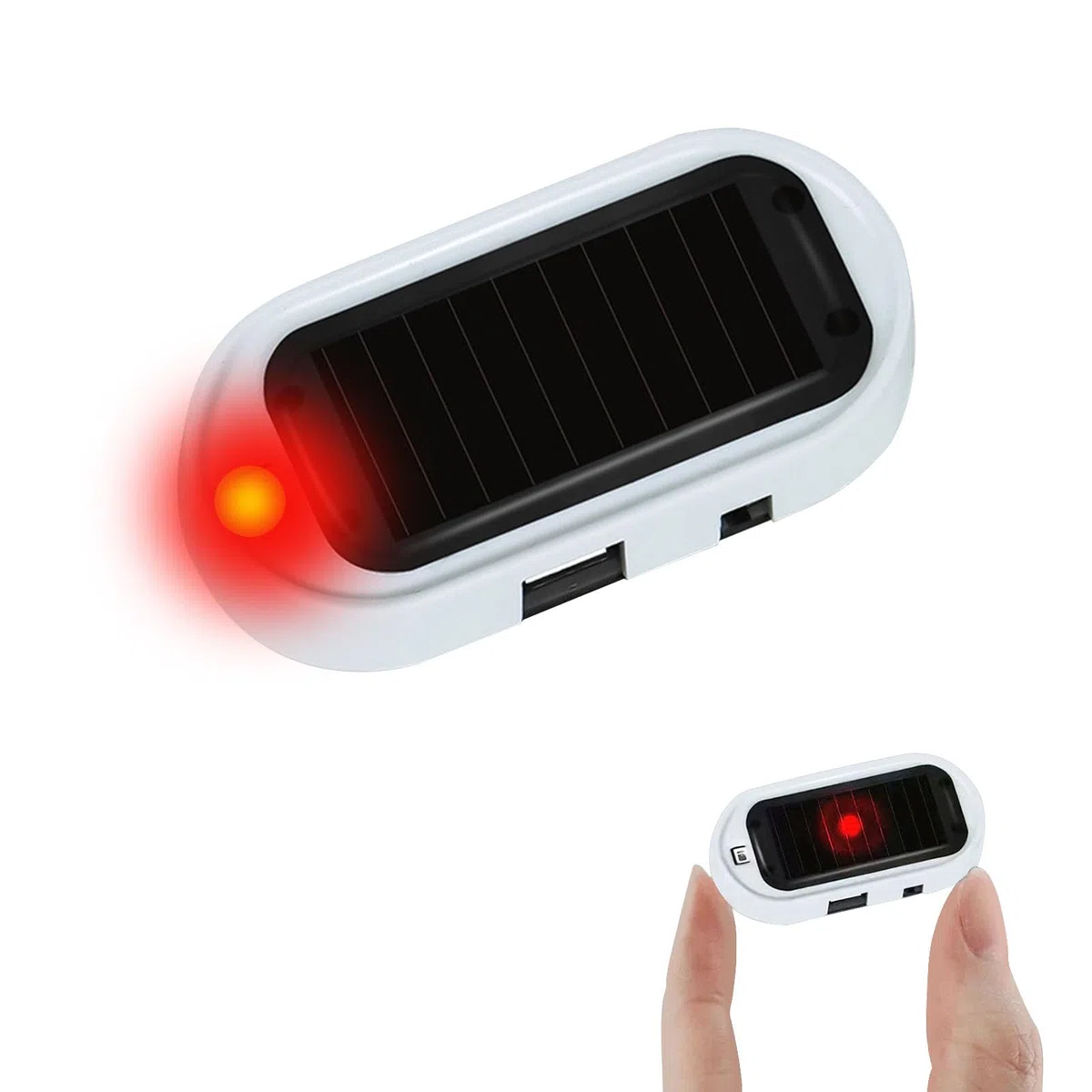 Solar Auto Alarmanlage Anti-Diebstahl Blinklampe - Dummy-Alarm-System mit blinkender roter LED