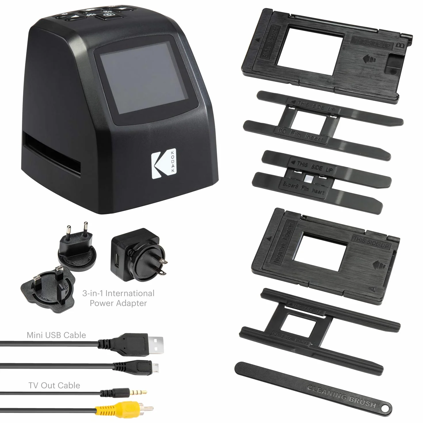 KODAK Mini digitaler Film- und Diascanner – konvertiert Filmnegative und Dias von 35 mm, 126, 110, Super-8 und 8 mm in JPEG-Bilder mit 22 Megapixeln – 3,5 Zoll-LCD-Anzeige inkl, RODFD20