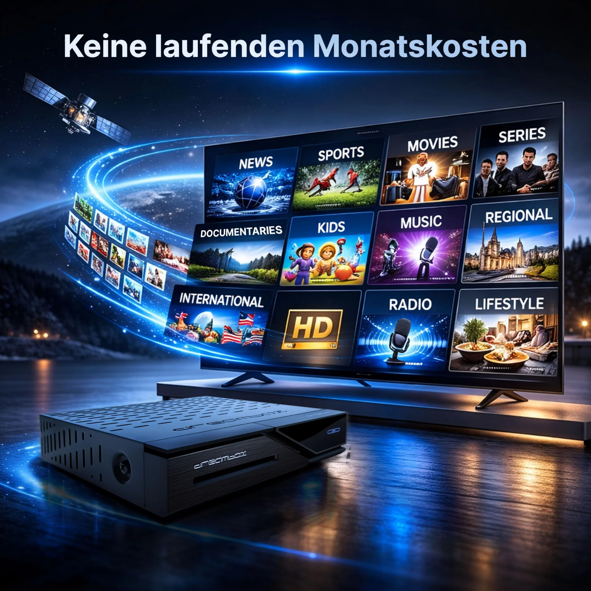 Dreambox DM520 Mini Sat Receiver DVB-S2 | Full HD 1080p H.265 Linux | PVR Ready USB Aufnahme | 9 Sek. Boot | Lüfterlos | Enigma2 | Astra Hotbird | HDMI