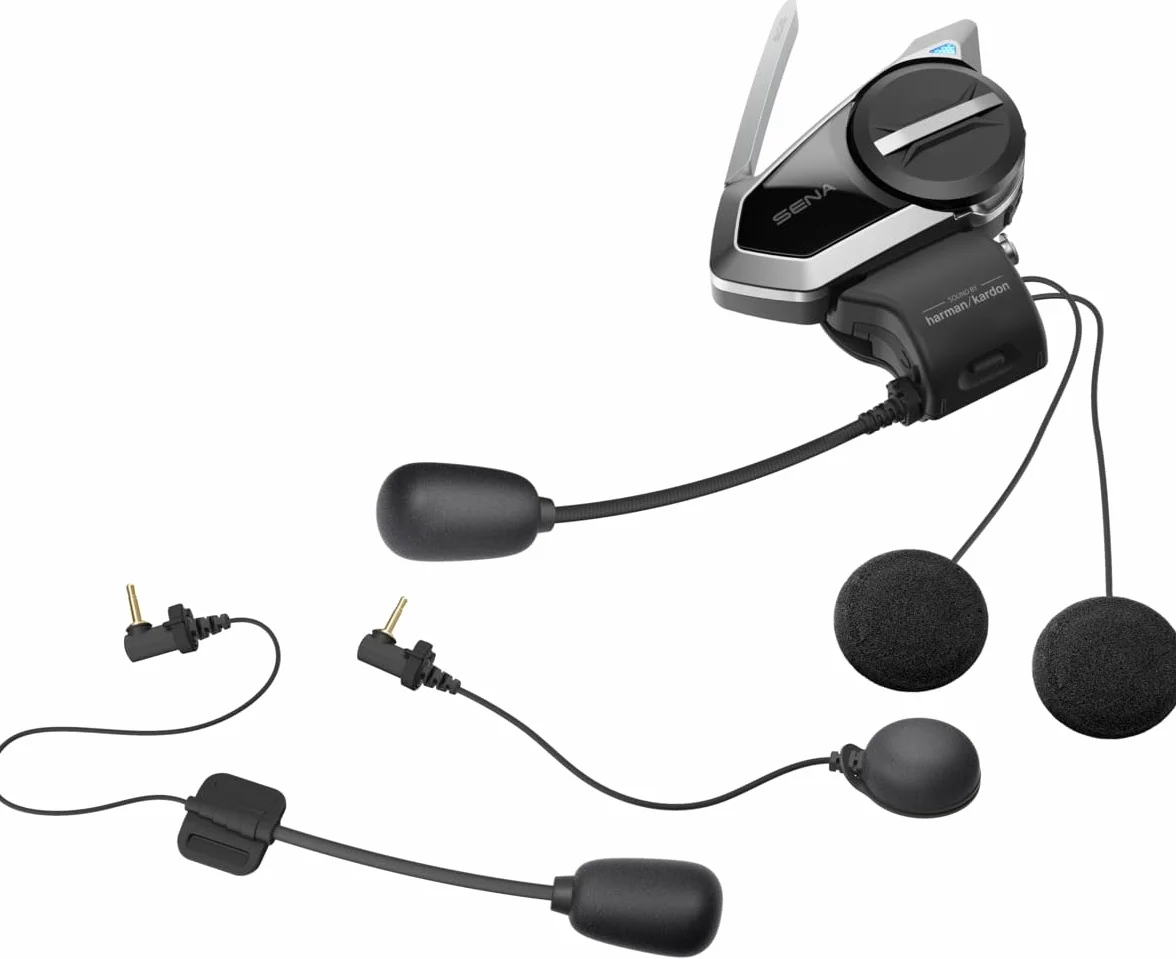 Sena 50S Motorrad Bluetooth Headset mit Drehrad und Sound by Harman Kardon, integriertem Mesh Intercom System und Premium Mikrofon & Lautsprechern