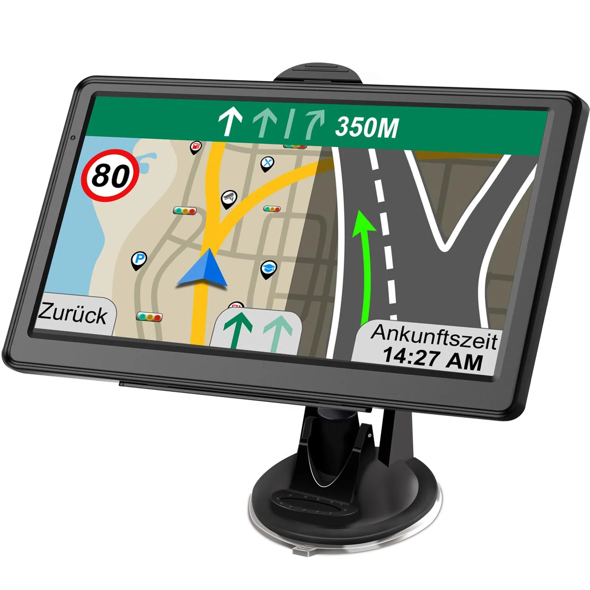 Navigationsgerät 7 Zoll GPS Navigation Auto LKW Europa UK 52 Karten Lebenslang Kartenupdate Blitzerwarnung