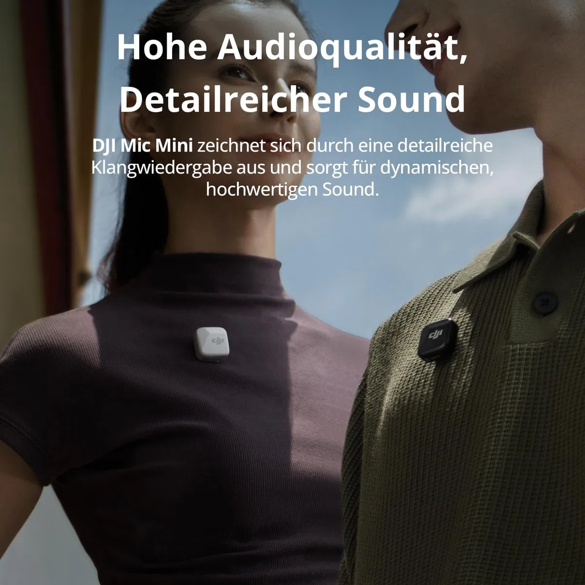 DJI Mic Mini Sender Mikrofon Infinity Schwarz, Ultraleicht, OsmoAudio, Geräuschunterdrückung, Wireless Mikrofon für Handy/Kamera, iPhone, Android