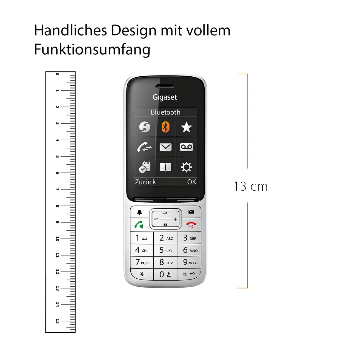 Gigaset SL450HX - DECT-Mobilteil mit Ladeschale - hochwertiges Schnurloses Telefon für Router und DECT-Basis - Bluetooth 2,0 - brillantes Farbdisplay - großes Adressbuch - EU-Version, silber